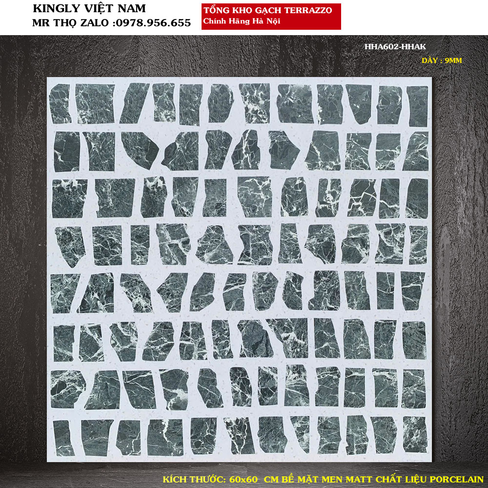 Gạch Terrazzo giả đá 600x600 mm HHA602 Loại ưu
